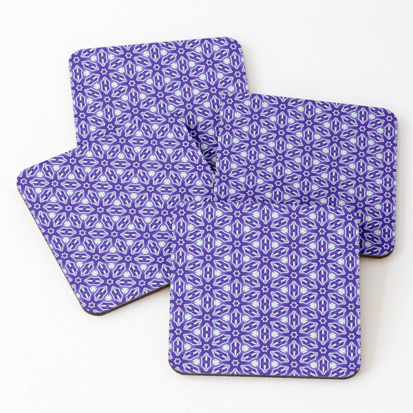 Item preview, Striking Blue Star Geometric Seamless Pattern Print designed and sold by protegra.