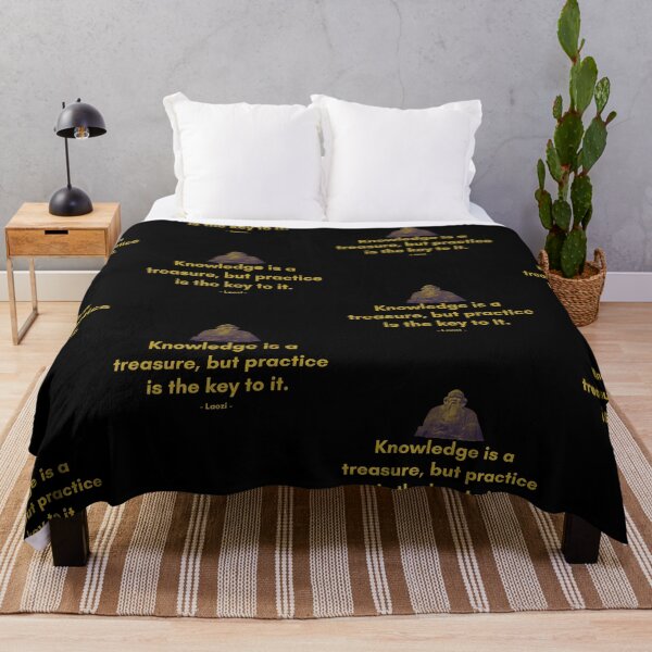 Item preview, Knowledge is a treasure, but practice is the key to it. | Sayings of Laozi | Motivational Quote designed and sold by Philosopherous.
