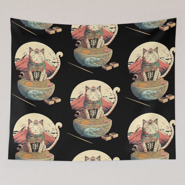 Item preview, Ramen Lover Cat 7 designed and sold by TheSamuraiCat.