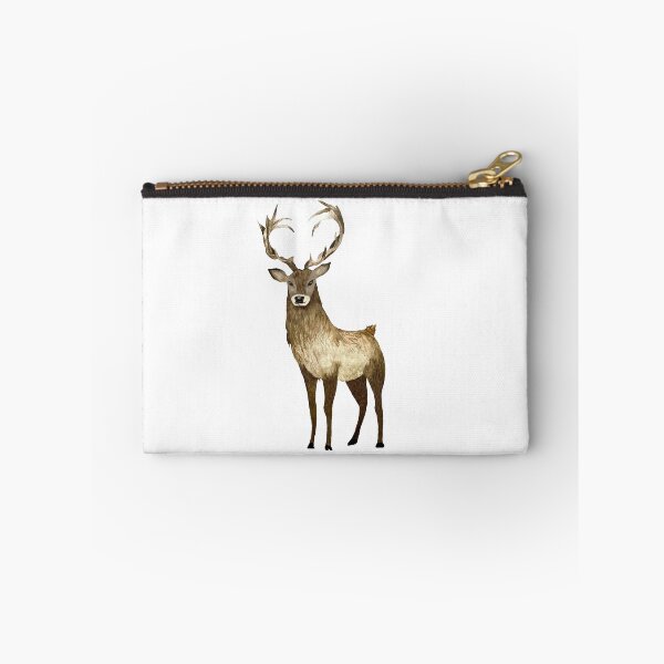Item preview, Deer brown horn elegance a watercolor illustration designed and sold by Yana Mustafina | Boho Soulful Designs.