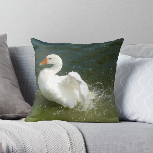 Ima Goose Throw Pillow