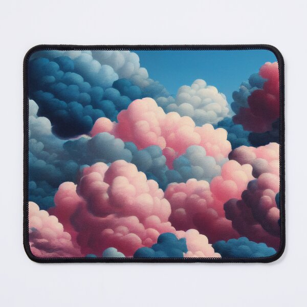 Pink and Blue Cotton Clouds Art Board Print for Sale by Trends