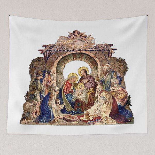 Aperçu de l'œuvre La crèche - Art religieux chrétien créée et vendue par TheHouseOfGod.