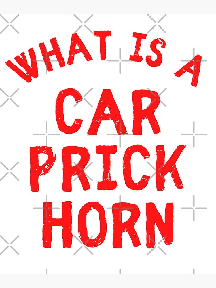 what-is-a-red-car-prick-horn-sticker-for-sale-by-odfromcg-redbubble