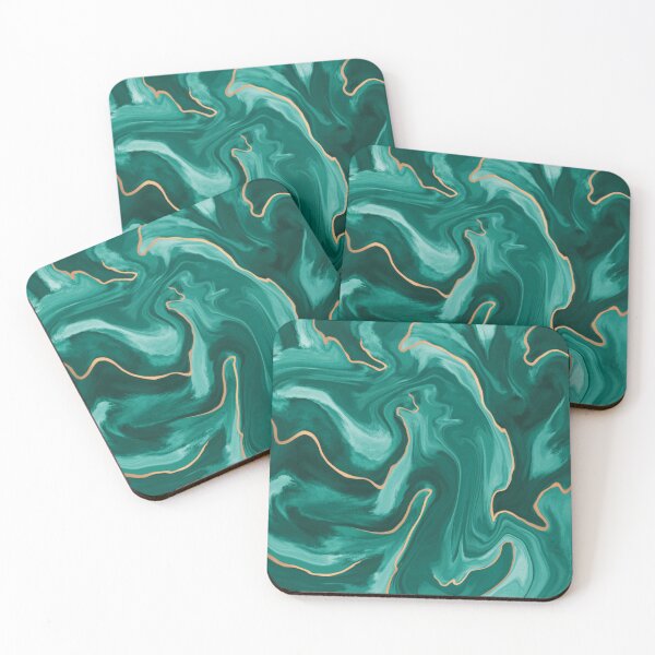 Item preview, Emerald Green and Gold Marble Effect designed and sold by HeySpiritAnimal.