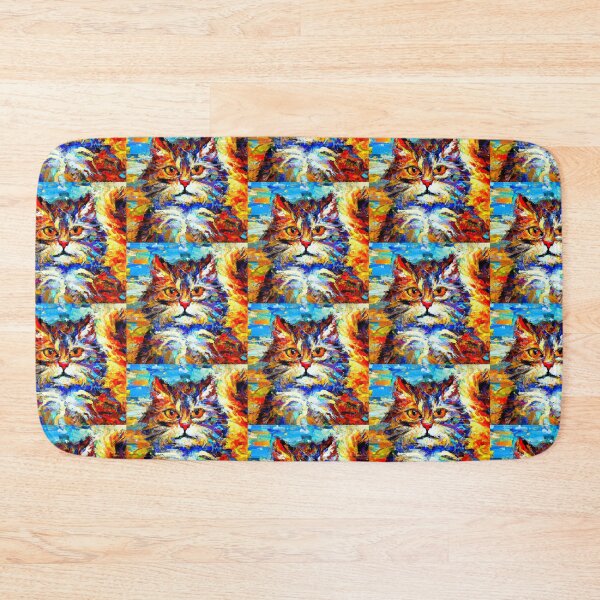 Item preview, Cat Eyes - colorful impressionistic portrait of a cat designed and sold by BLACKSUN-SHOP.