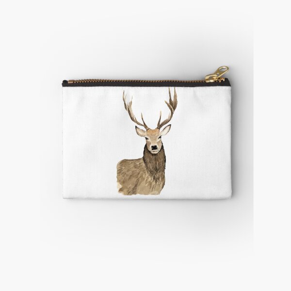 Item preview, Deer brown horn elegance a watercolor illustration designed and sold by Yana Mustafina | Boho Soulful Designs.