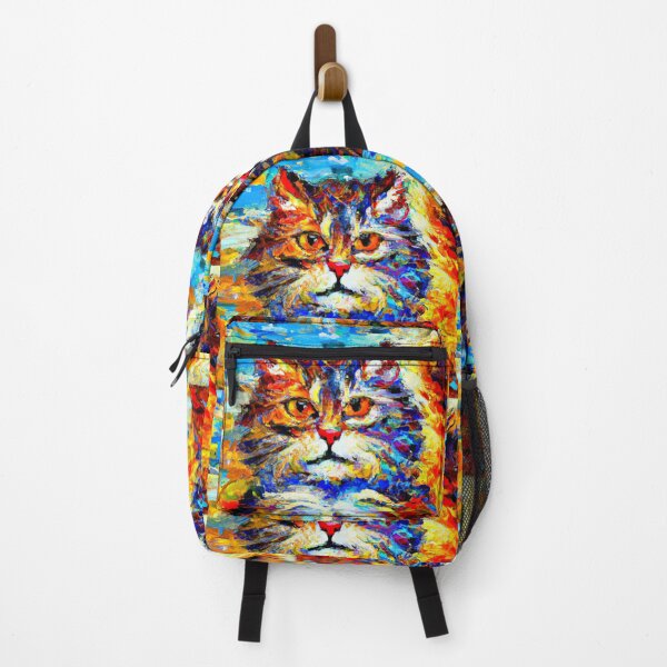 Item preview, Cat Eyes - colorful impressionistic portrait of a cat designed and sold by BLACKSUN-SHOP.