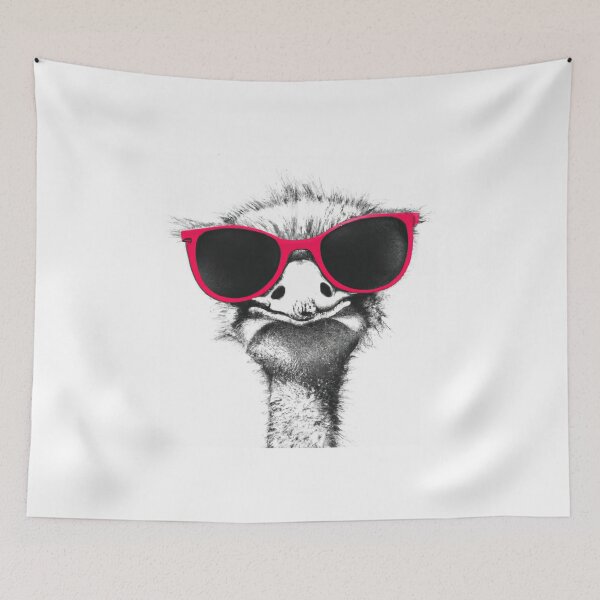 Item preview, Ostrich red glasses designed and sold by Leoclothesnow.