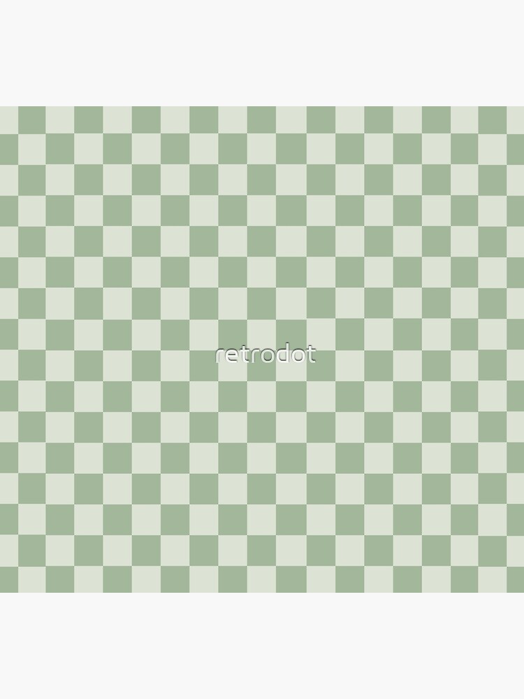 Disover Sage Green Checkered Checkerboard Pattern Socks