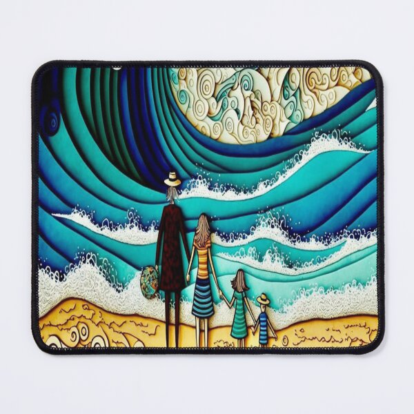Item preview, Family At The Beach Painting designed and sold by Teetans.