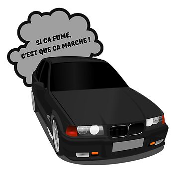 Sticker avec l'œuvre « Design humour voiture qui pousse » de l