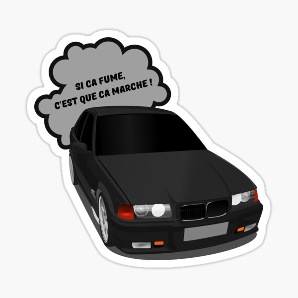 Funny push car design Sticker by KVDFR