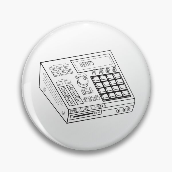 Item preview, Hip Hop Sampler Retro Graphic (Black Lines) Analog / Music  designed and sold by analogdigitalvz.
