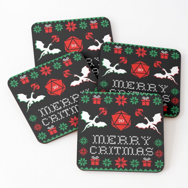 Item preview, DND CHRISTMAS, Merry Critmas, dungeons and dragons christmas ugly sweater designed and sold by DungeonAtelier.