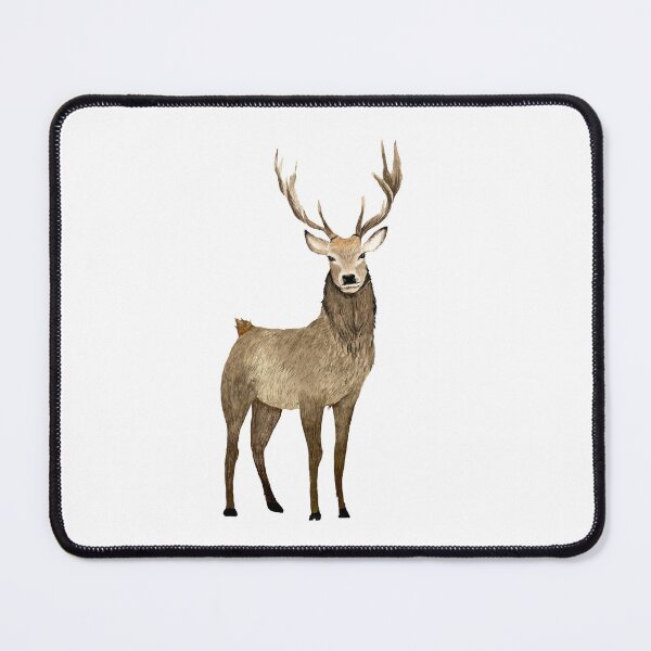 Item preview, Brown deer cure elegance a watercolor illustration designed and sold by Yana Mustafina | Boho Soulful Designs.