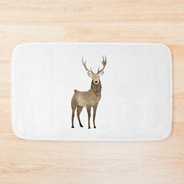 Item preview, Brown deer cure elegance a watercolor illustration designed and sold by Yana Mustafina | Boho Soulful Designs.