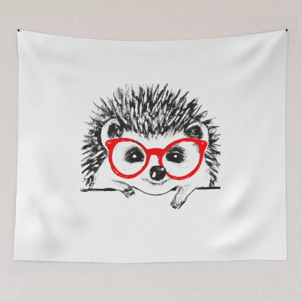 Item preview, Hedgehog with red glasses designed and sold by Leoclothesnow.