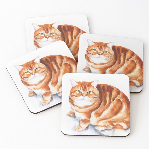 Item preview, Ginger Cat Watercolor Art designed and sold by InnaPo ⭐⭐⭐⭐⭐.
