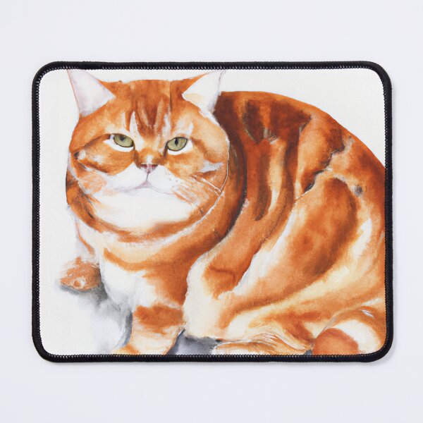 Item preview, Ginger Cat Watercolor Art designed and sold by InnaPo ⭐⭐⭐⭐⭐.