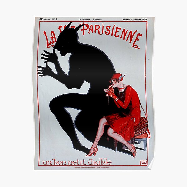 LA VIE PARISIENNE : Vintage French Magazine Cover Prints Poster