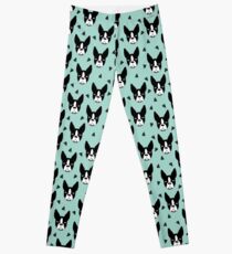 Boston Terrier - Mint Leggings