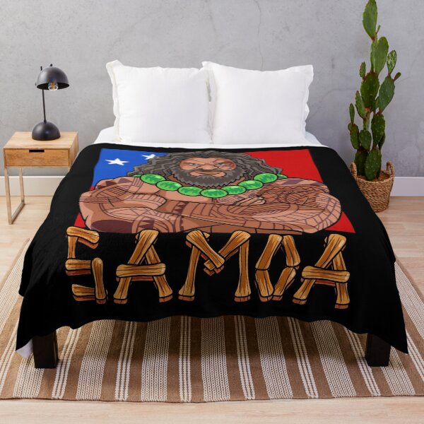 Item preview, Samoan Pride Polynesian Tribal Warrior Samoa Flag designed and sold by Nosek1ng.
