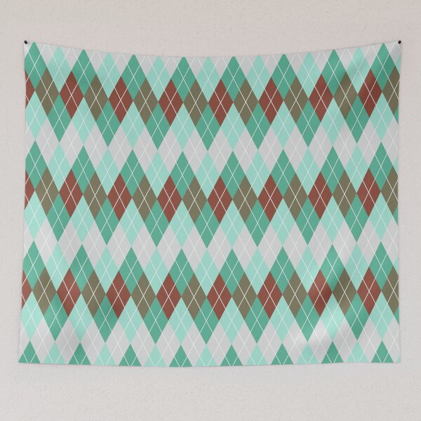 Item preview, Brown Gray and Green Argyle Pattern designed and sold by SaradaBoru.