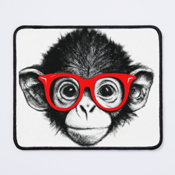 Item preview, Monkey with red glasses designed and sold by Leoclothesnow.