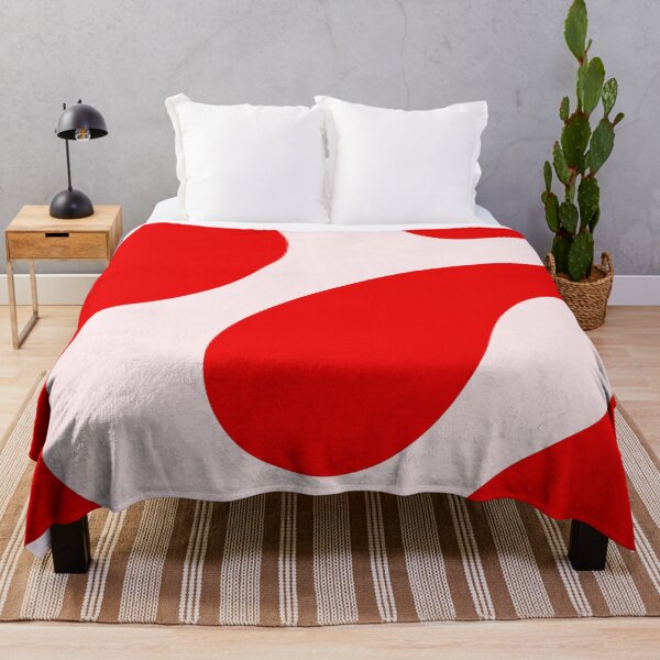 Item preview, Candy Red Minimal Curves Abstract Artwork designed and sold by patternsoup.