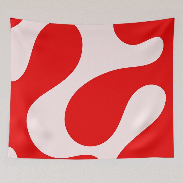 Item preview, Candy Red Minimal Curves Abstract Artwork  designed and sold by patternsoup.
