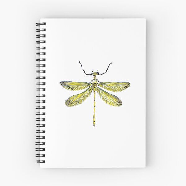 Artikelvorschau, Dragonfly yellow cute texture a watercolor sketch entworfen und verkauft von Yana Mustafina | Boho Soulful Designs.