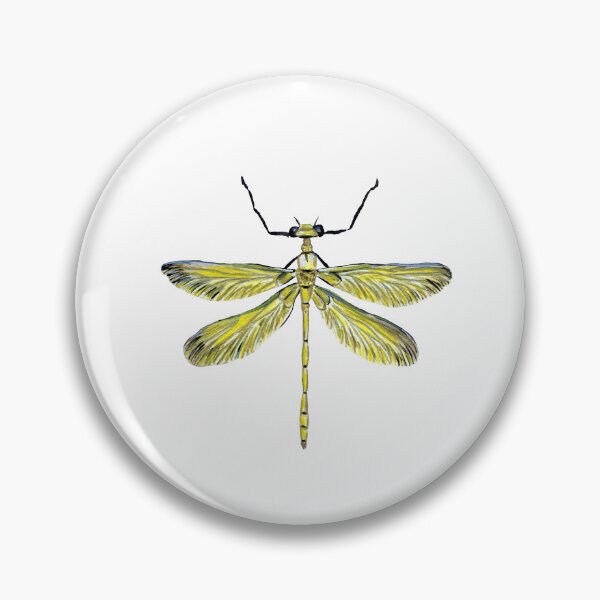 Item preview, Dragonfly yellow cute texture a watercolor sketch designed and sold by Yana Mustafina | Boho Soulful Designs.