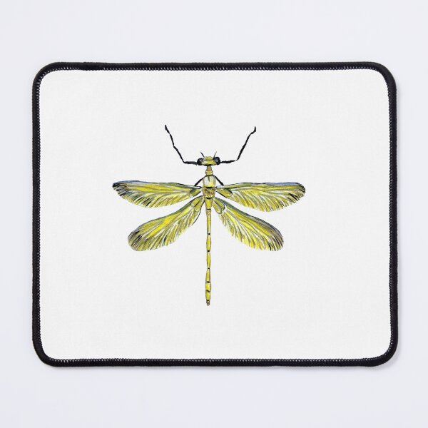 Item preview, Dragonfly yellow cute texture a watercolor sketch designed and sold by Yana Mustafina | Boho Soulful Designs.
