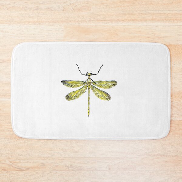 Item preview, Dragonfly yellow cute texture a watercolor sketch designed and sold by Yana Mustafina | Boho Soulful Designs.