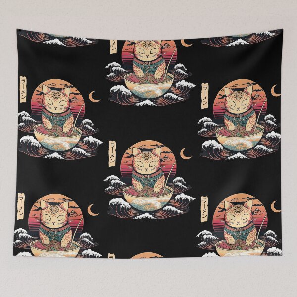 Item preview, Ramen Lover Cat 9 designed and sold by TheSamuraiCat.
