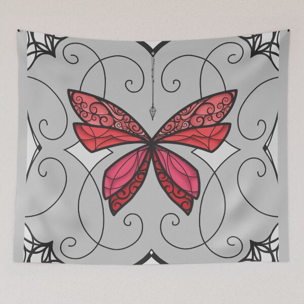 Item preview, Tapiz de mariposas en rojo designed and sold by lezell.