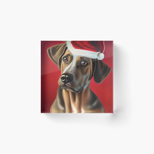 Item preview, Christmas Hanoverian Scenthound Wearing A Santa Hat designed and sold by ZenEverAI.