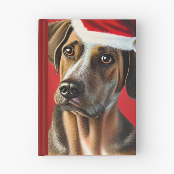 Item preview, Christmas Hanoverian Scenthound Wearing A Santa Hat designed and sold by ZenEverAI.