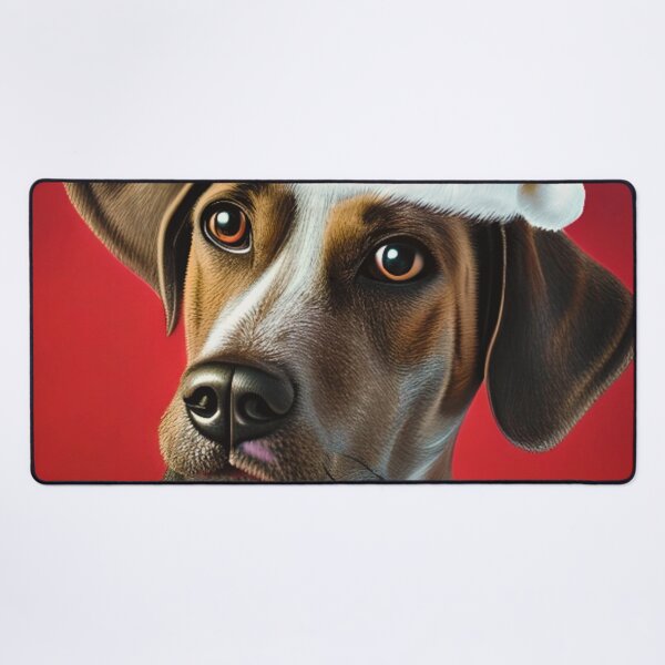 Item preview, Christmas Hanoverian Scenthound Wearing A Santa Hat designed and sold by ZenEverAI.