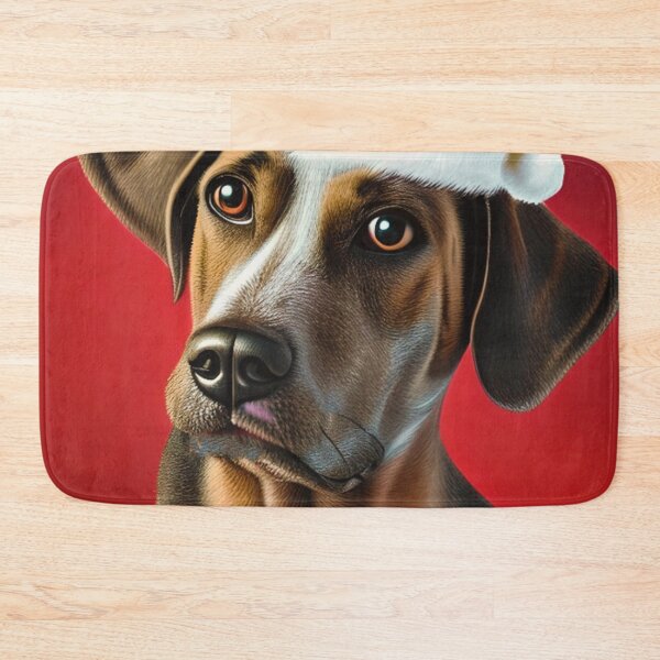 Item preview, Christmas Hanoverian Scenthound Wearing A Santa Hat designed and sold by ZenEverAI.