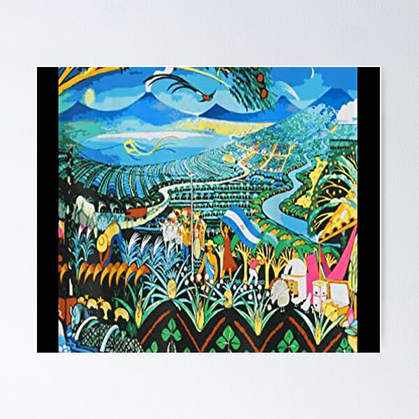 Item preview, Nicaragua Artesania Central America Flag Art designed and sold by CuteHigh01.