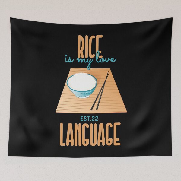 Aperçu de l'œuvre LE RIZ EST MA LANGUE D'AMOUR créée et vendue par GAADesignz.
