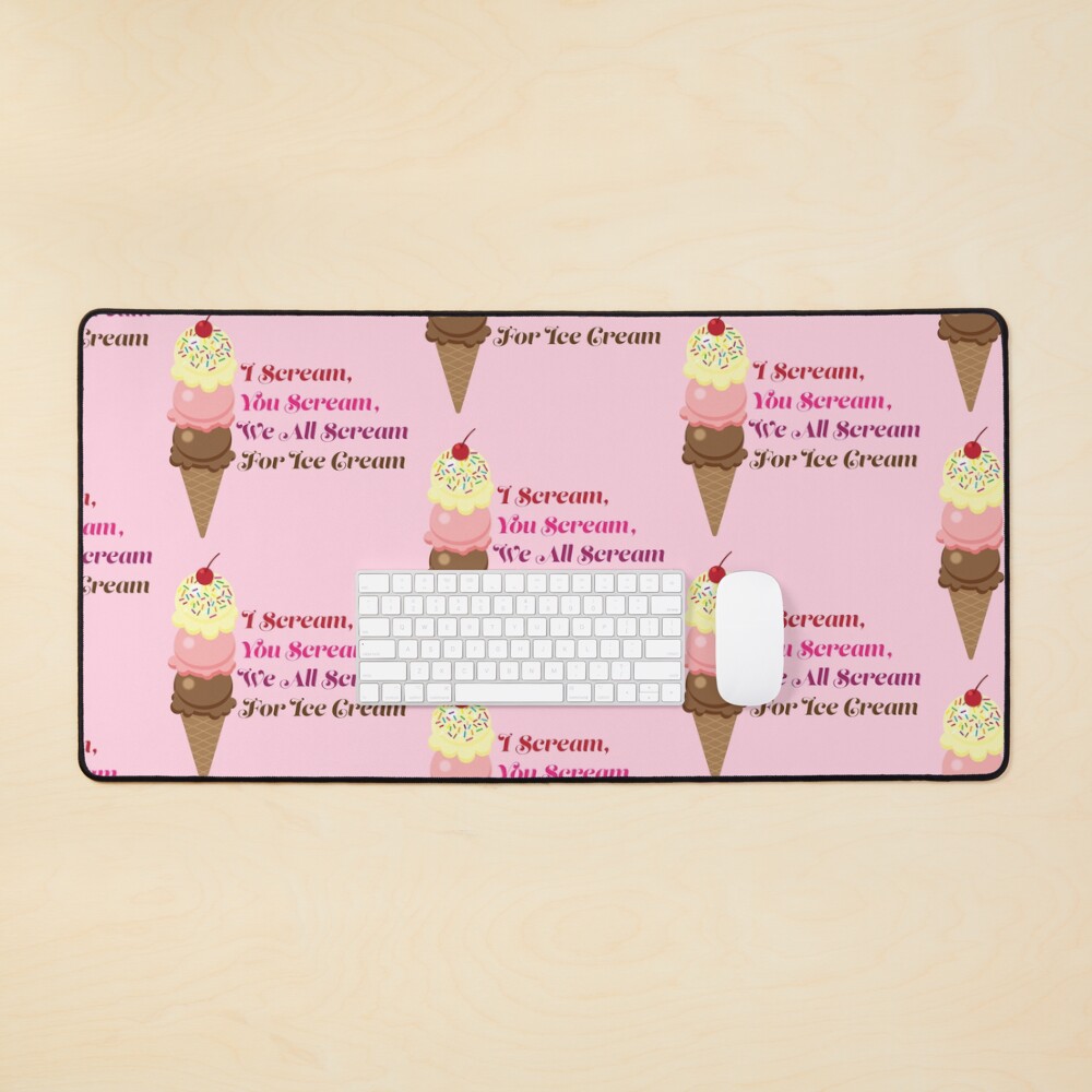 I Scream You Scream, We All Scream For Ice Cream - CREAM iPad Case & Skin  for Sale by Lallinda