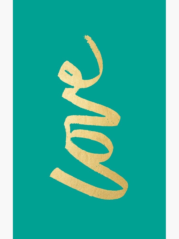 Love Gold Turquoise Brush Type by evannave