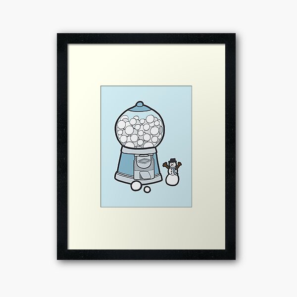 Snow Ball Gum Ball Framed Art Print