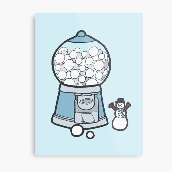 Snow Ball Gum Ball Metal Print