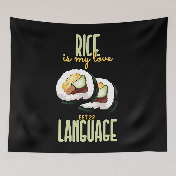 Aperçu de l'œuvre LE RIZ EST MA LANGUE D'AMOUR créée et vendue par GAADesignz.