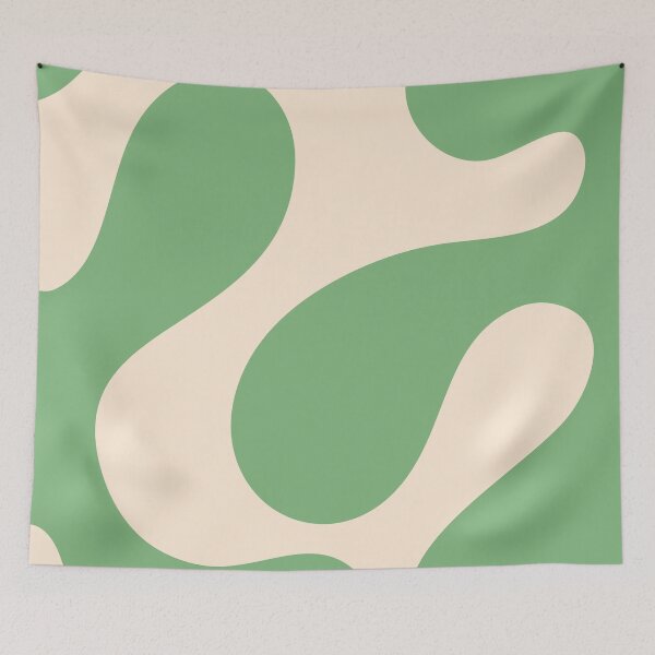 Item preview, Pastel Green Minimal Curves Abstract Artwork  designed and sold by patternsoup.