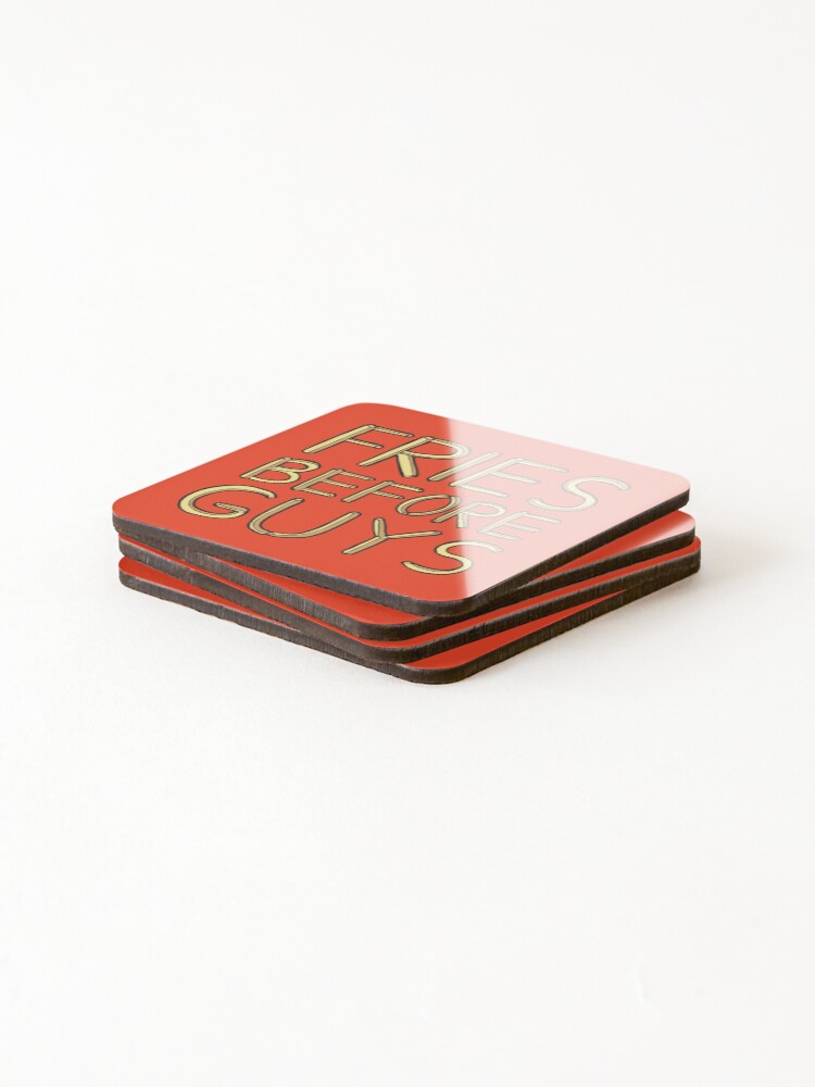 Alternate view of Fries Before Guys Coasters (Set of 4)